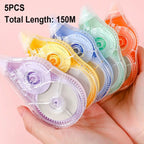 5Pcs Correction Tape Roller 30mx5mm White Sticker Tape Student Simple Error Eraser Tape School Office Supplies Stationery