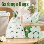 50 100pcs Scented Drawstring Trash Bags Thickened Camellia Fragrance Garbage Bag for Kitchen Odor Control Waste Bag