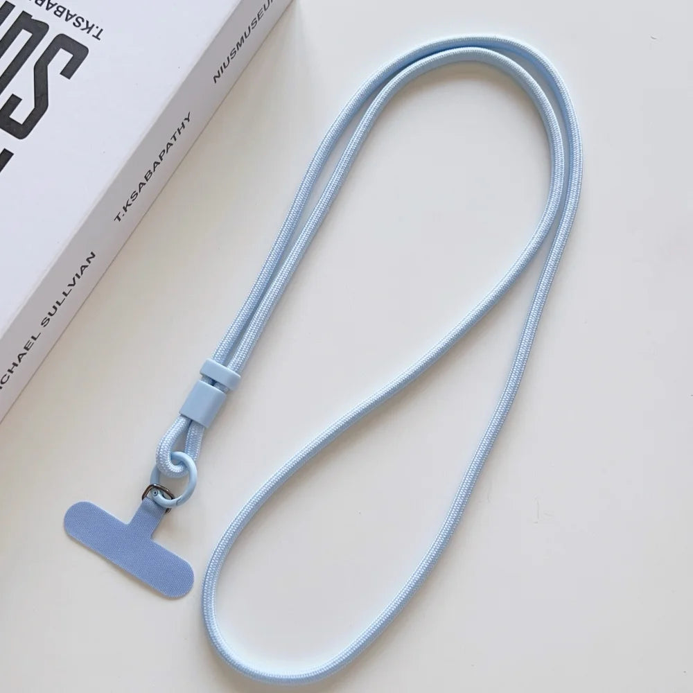 Candy Color Crossbody Colorful Long Strap for Mobile Phone Adjustable Lanyard Necklace Hanging Rope Anti-Lost Accessories