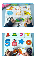 Baby Puzzle Toys for Children Animals Fruit Truck Graph Card Matching Games Montessori Toys for Kids 1 2 3 Years Old Boys Girls