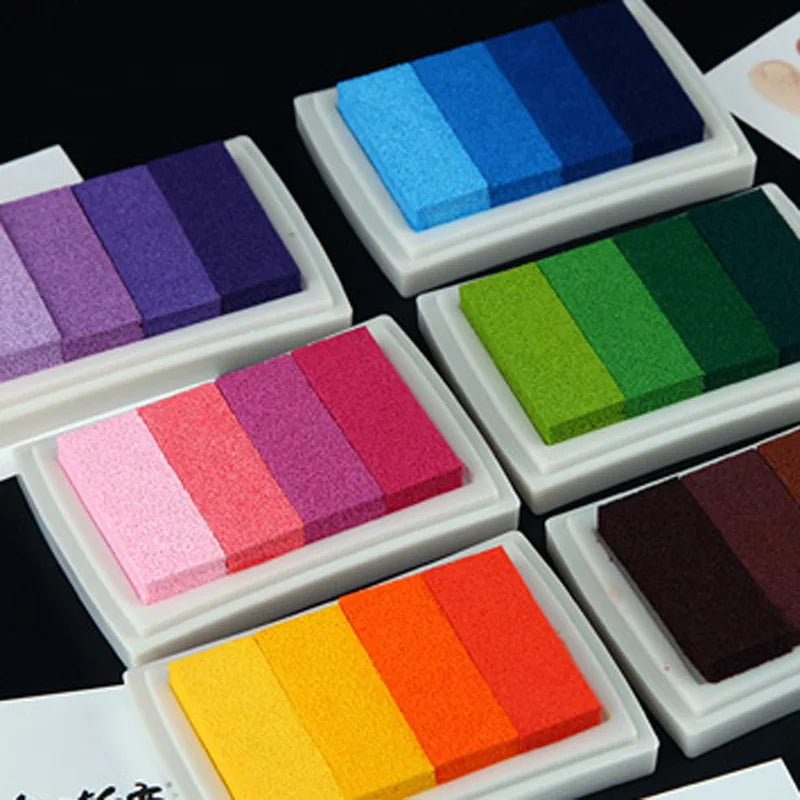 Ink Pad Ink Stamp Pad for DIY Craft Rubber Self Inking Roller Stamps Stationery Album for Scrapbooking Paper Decoration