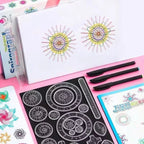 22pcs Roundness Ruler Set Geometric Ruler Mathematical Roulette Drawing Tools Learning Painting Puzzle Toys Art Tool