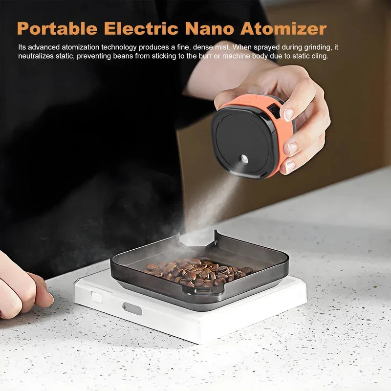 Coffee Bean Atomizer Rechargeable Electric Sprayer Magnetic Base Anti-Static Automatic Spray Bottle Espresso Machine