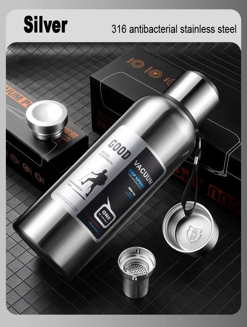 Large Capacity Cold Thermal Thermos Tumbler Stainless Steel Insulated Tea Coffee Water Bottle Insulation Flask Pot Travel Mug