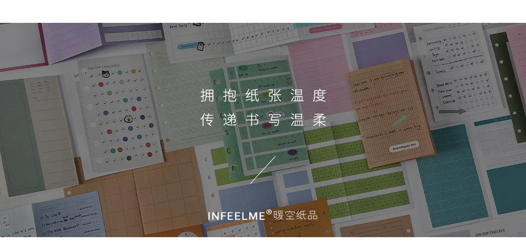 A7M5 Two Size 20Sheets Loose Leaf Inner Page Notebook Refill Spiral Weekly Monthly To Do Inside Paper Stationery