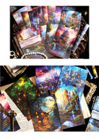 Journal Go 30pcs Fantasy Territory Junk Journal Scrapbooking Material Paper Memo Pads Cards Retro Background Decoration Paper
