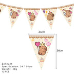 Birthday Decoration Capybara Birthday Invitation Card Cup Tablecloth Plate Napkin Poster Baby Shower Birthday Girl Party Favors
