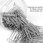 50-500PCS Stainless Steel Paper Clips Rustproof Sturdy Coated U-shaped Paperclips for Student Office School Stationery Supplies