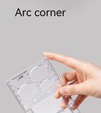 Multifunctional Geometric Function Ruler Set Mathematics Drawing Template Measuring Tool for Art Student School Office Supplies
