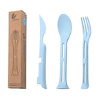 Three-in-One Portable Student Dining Set - Travel-Friendly Cutlery Including Knife Fork Spoon