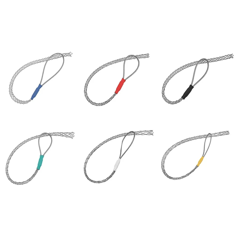 6 Colors Cable Puller Wire Grip Galvanizing Metal Cable Pulling Socks Mesh Puller Antislip Pipe Conduit Pull Net Cover 4-25mm
