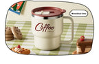 WORTHBUY 304 Stainless Steel Double Wall Insulated Coffee Cup With Handle Portable Students Leak-proof Water Cup Milk Coffee Mug