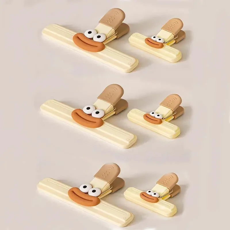 2/6 Pcs Creative Snack Sealing Clip Food Preservation And Moisture-Proof Sealing Clip Multifunctional Office Long Tail Clip