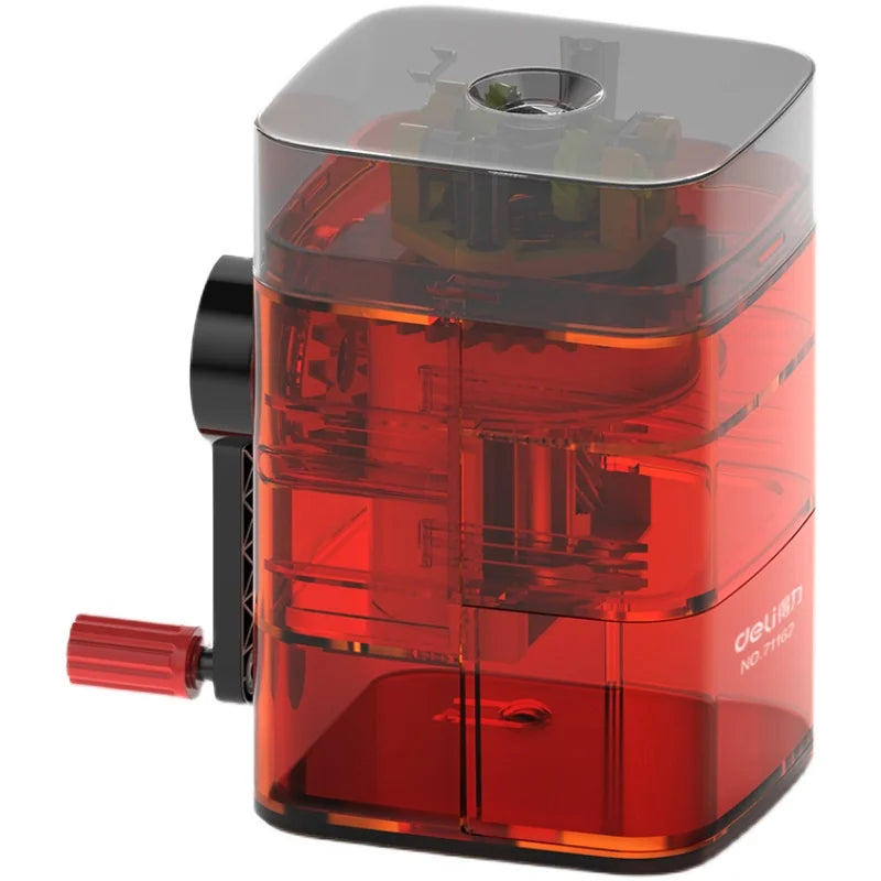 Automatic Pencil Sharpener Transparent Body Manual Pencil Sharpener Highly Attractive Hand-Cranked Pencil Sharpener Art Supplies