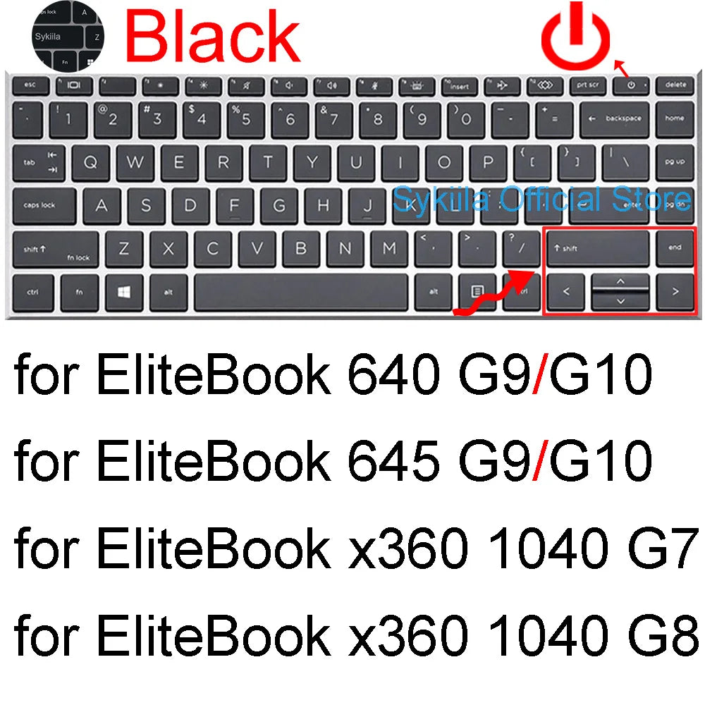 Keyboard cover for HP EliteBook 6 8 G2a G2i G1a G1q G1i 840 G11 G10 845 G9 X360 1040 G8 640 745 645 Silicone Protector Skin Case