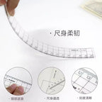 18CM Cartoon Simple Unprinted Straight Edge Transparent Square Acrylic Plastic Student Hand Account Scale Straight Ruler