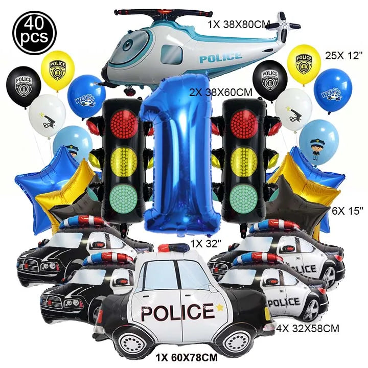 Police Party Plates Napkins Police Birthday Party Tableware Set Police Officer Car Party Decorations Favors Police Theme Party