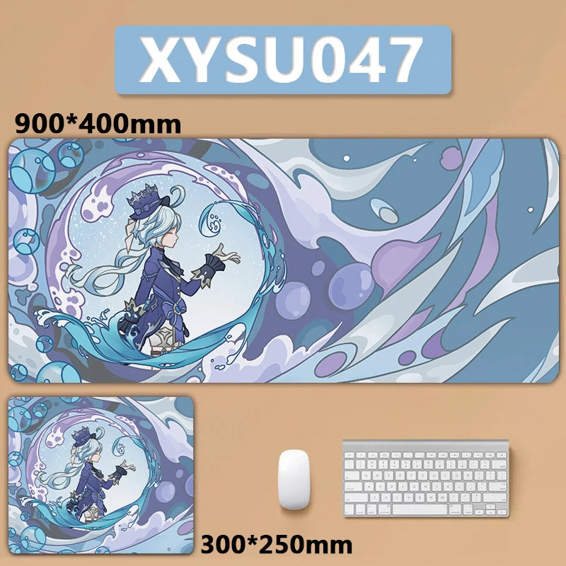 Anime Game Furina Neuvillette Mavuika Wanderer Raiden Columbina XXL Large Genshin Impact Mouse Pad Keyboard Desk Mat Mousepad