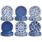 Blue and White Porcelain Paper Plates Napkins,Tableware For Birthday Decoration Wedding Decoration,Table Decor Party Supplies
