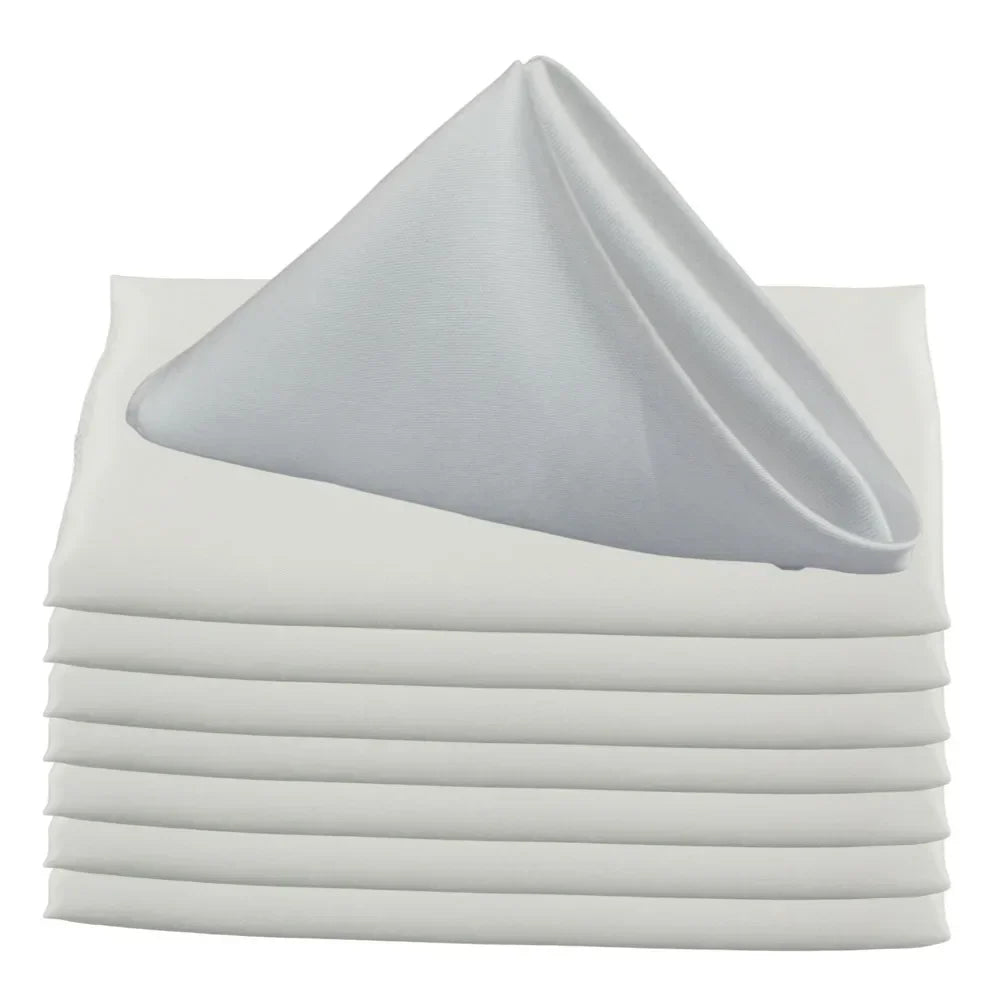 30pcs Satin Square 30cm Napkins Handkerchief Table Dinner Napkin For Wedding Party Decoration Birthday Christmas Cloth Tea Towel