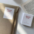 100Pcs Rectangular Thank You Stickers Decoration Label Sticker Gift Package Stickers Takeout Express Delivery Adhesive Stickers
