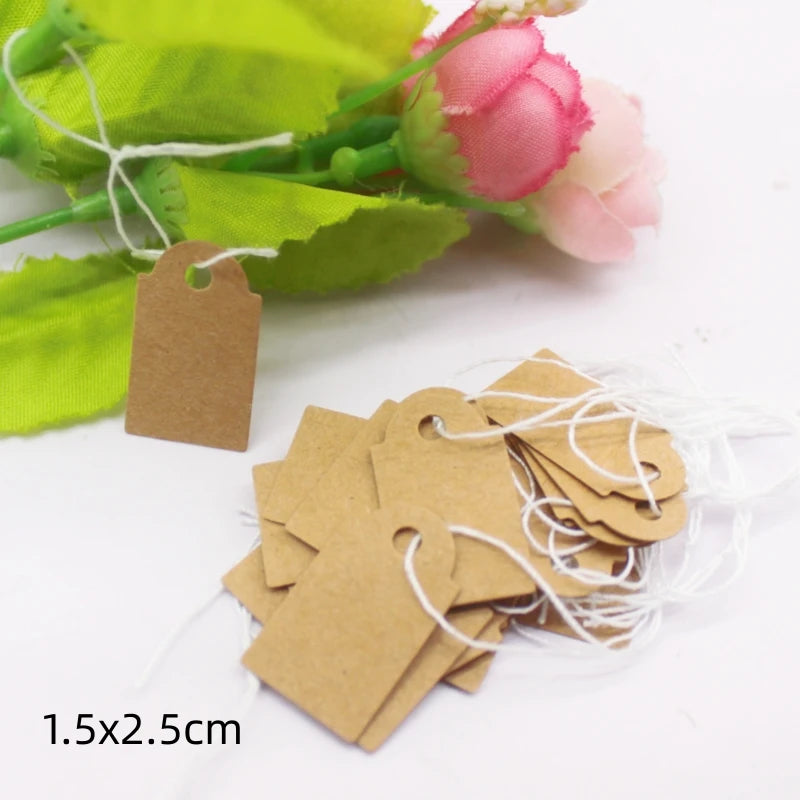 100 pieces of large-sized jewelry price tags, paper price tags, price tags, gold and silver border price tags