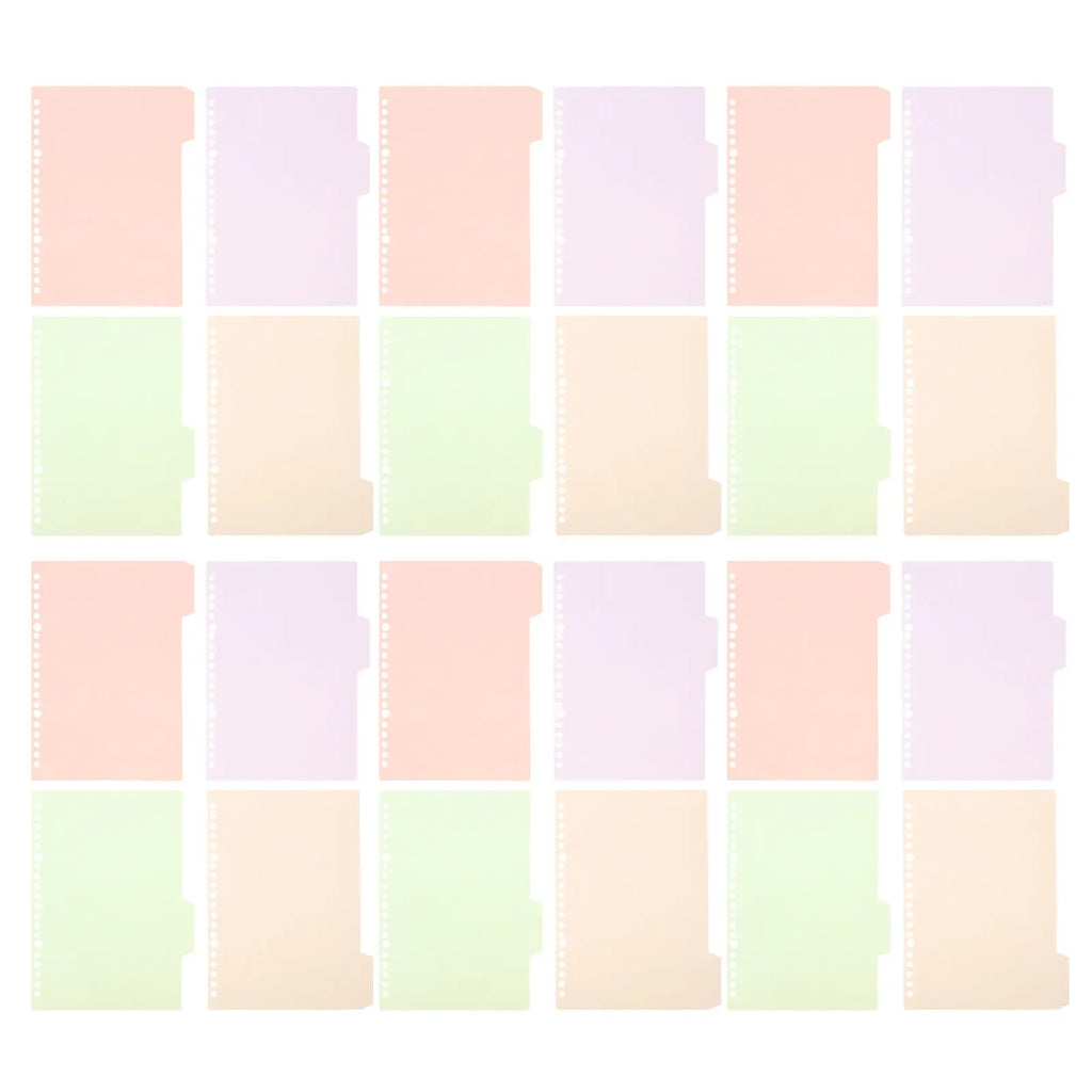 6Sets Aesthetic Pastel Binder Dividers with Tabs Plastic PP File Separators for Notebook Index Divider Pages Study Planner