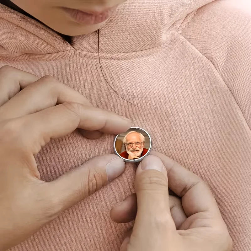 Custom Photo/Text/Logo Badges - Personalised Photo Badges - Badges Customisable with Your Own Images and Text