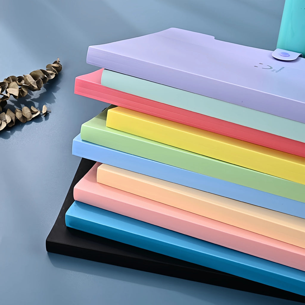 5page Classic Accordion File Folders - A4 Document Storage Bags with Plastic Material and Test Roll Holder - Durable and Expanda