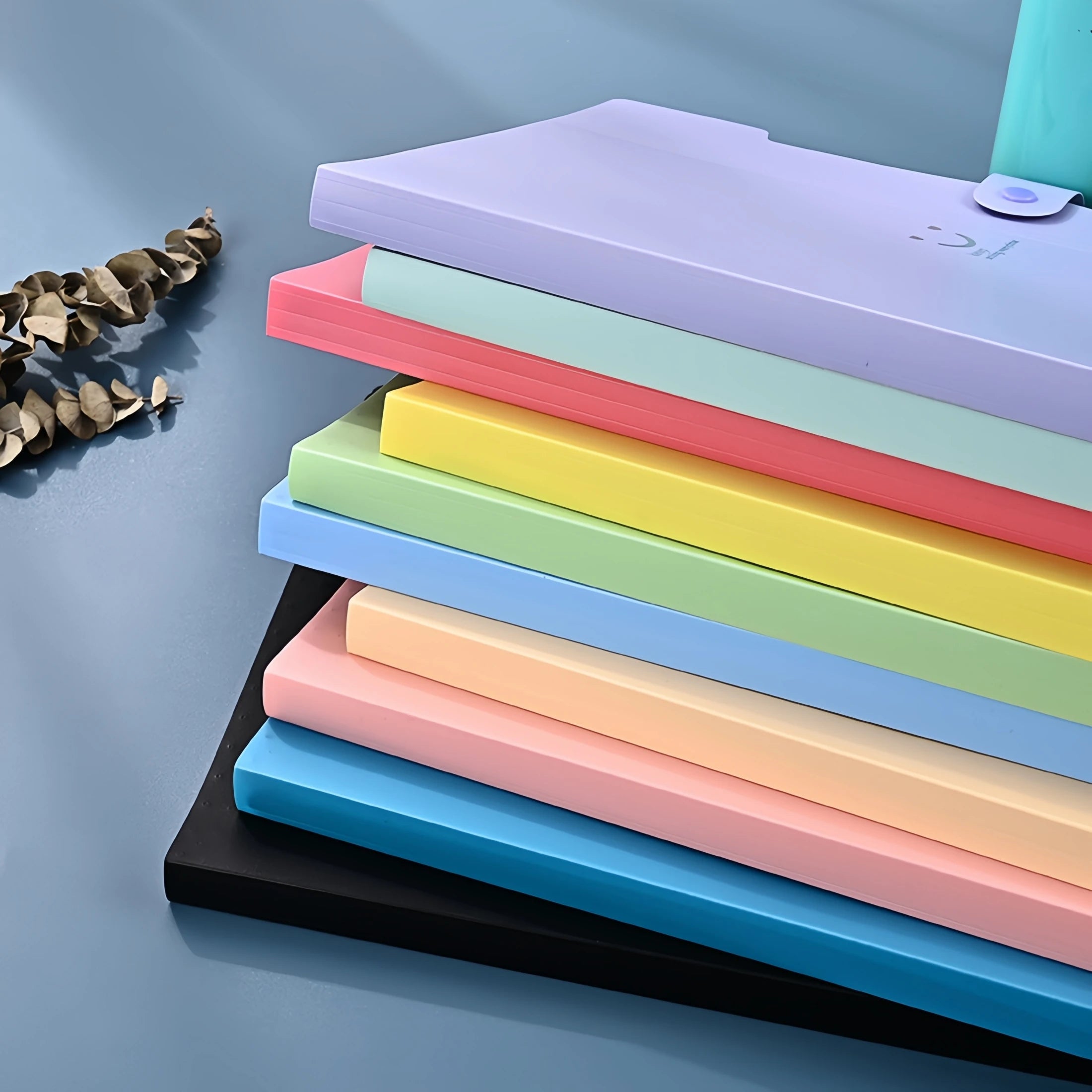 5page Classic Accordion File Folders - A4 Document Storage Bags with Plastic Material and Test Roll Holder - Durable and Expanda
