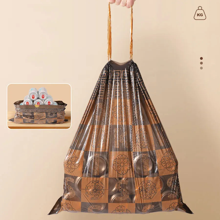 30/roll Drawstring Garbage Bags, Leak Proof Garbage Bags Can Be Used for Kitchen, Living Room, Office, Dining Room, Etc