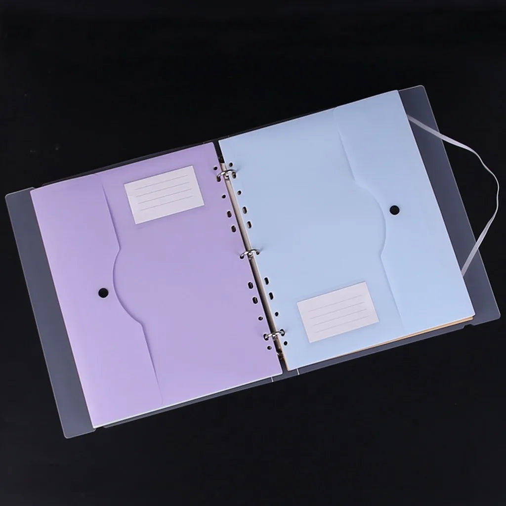 3-Ring Binder  A4 Binder Document Folder Secure Loose Leaf Pocket For School File Management Document Storage