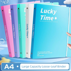 New PP A4 File Folder 3 Hole Dustproof Data Folder Waterproof Large Capacity Document Display Book Office