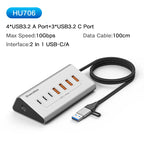 Blueendless Aluminium 10Gbps USB3.2 Gen2 4/10port HUB Docking Station USB-C USB-A Type C Splitter Adapter for PC Laptop macbook