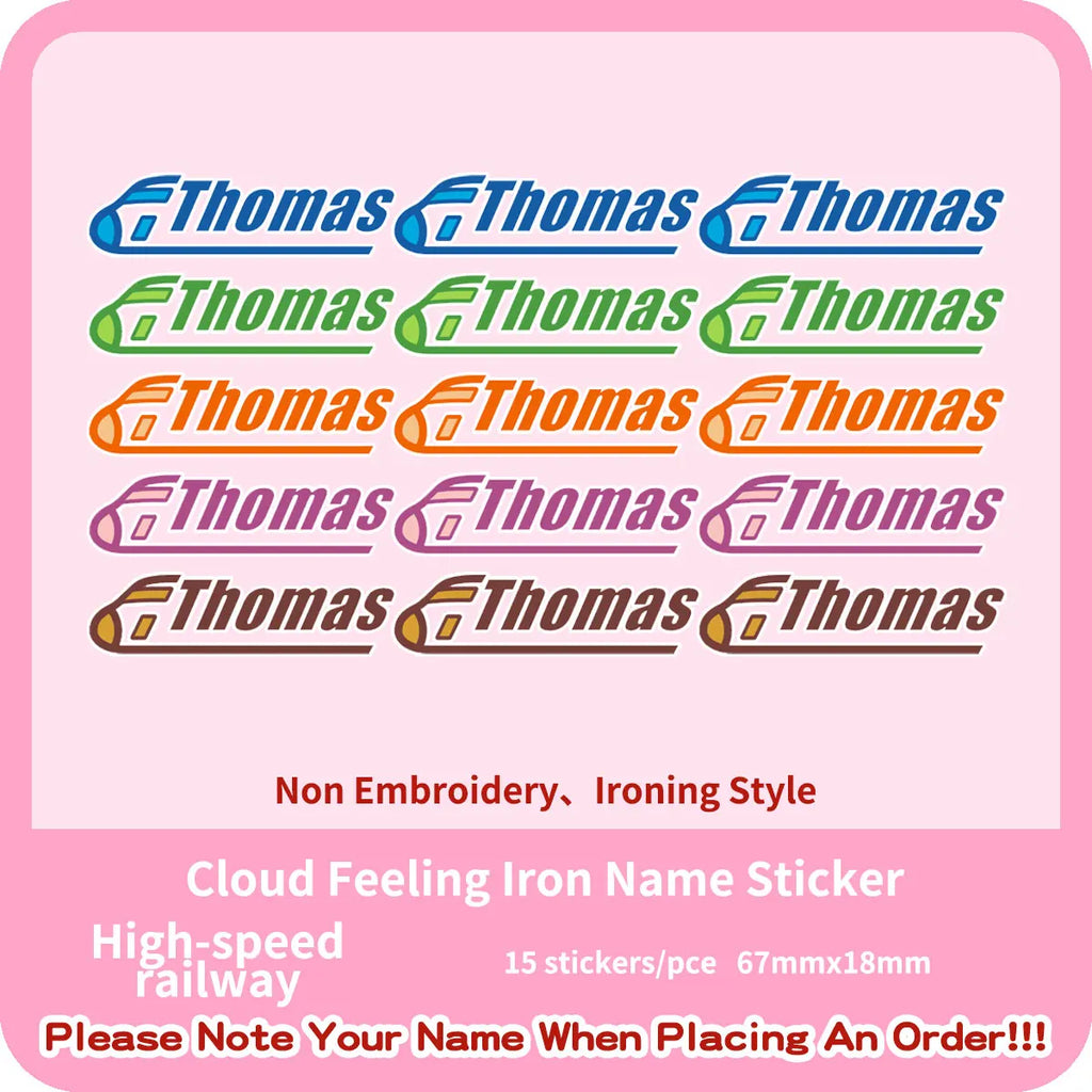 Custom Thermal Embroidery Iron Name Tag Sticker Personalized Washable Sewing Clothing Children Stickers Clothes Babysuit Labels