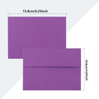 50 pack 4x6 Envelopes,A6 Invitation Envelopes 6.5 x 4.25inch For 4x6 Cards- Peel & Press,Ideal for Invitations,Weddings,Parties