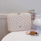 1 Pc Chic Flower Print Quilted  Laptop Bag 11 Inch/14 Inch/15 Inch Computer Bag Protection Case Laptop Sleeve Computer Case Bag