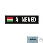 1PC 10cmX2.5cm Custom Name Flag Patch Stripes Badge Iron On Or Hook Loop Estonia Austria Bulgaria Hungary Romanian Ireland