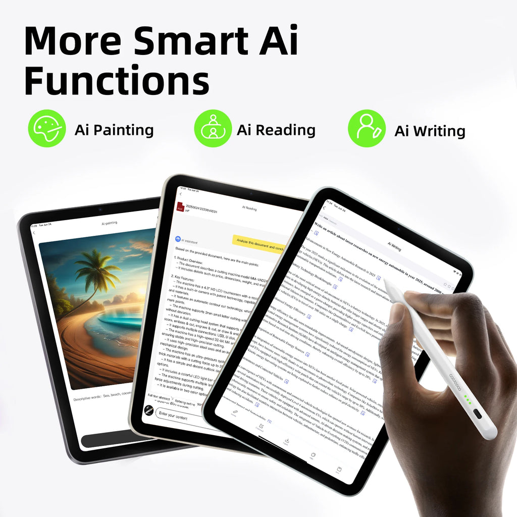 GOOJODOQ Ai07 Stylus Pen For Apple Pencil Ai Read/Write/Draw Tilt-sensitive Palm Rejection USB-C Fast Charge for ipad 2018-2025