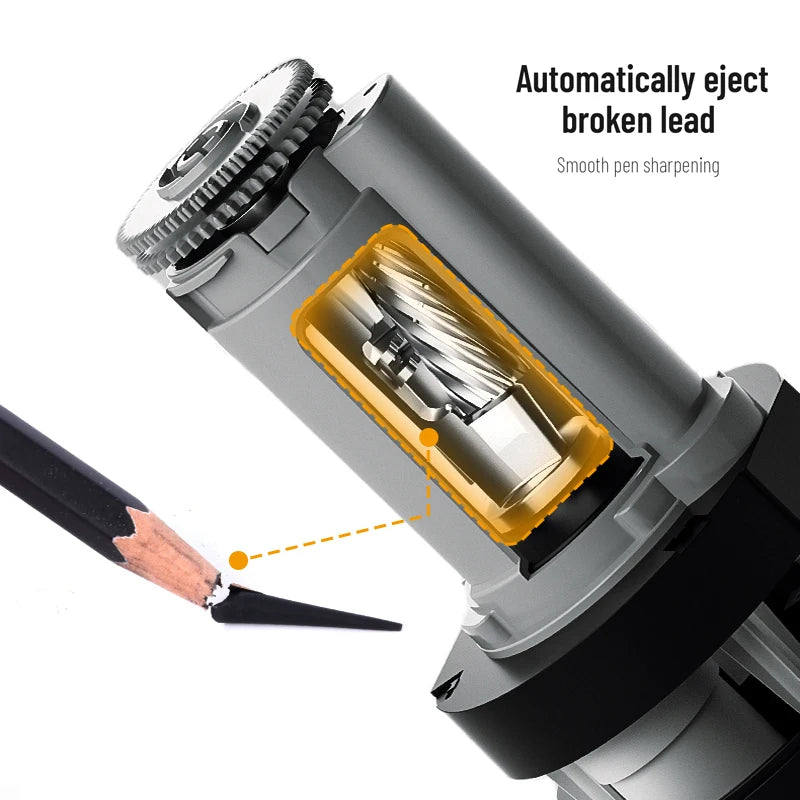 Tenwin Fully Automatic Electric Pencil Sharpener USB Charging Fast Sharpen Colored Sketch Pencils Student School Supplies Statio