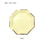 10cm Mini Plate Party Paper Plates Disposable Tableware Birthday Party wedding Decor kids Party Supplies Pink Small Plates 8pcs