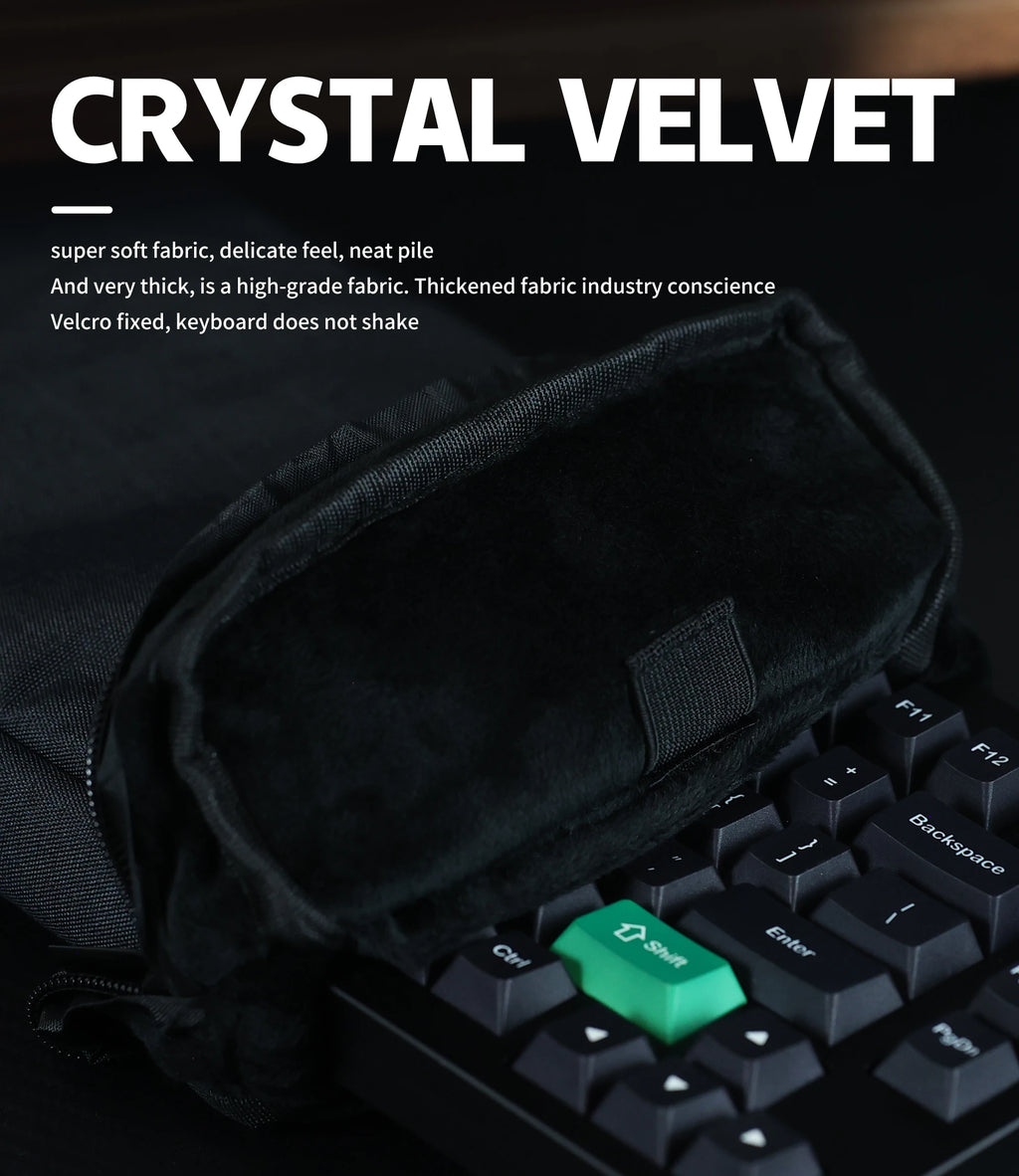 Chosfox Protable Keyboard Storage Bag Large Capacity Mechanical Keyboard Bag 87/75/67 Thickened Fabric Waterproof Protect Bag