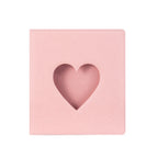 PLRBOK 3 Ring A5 Photo Album with Pockets,Binder Heart Glitter Cover Pretty Notebook Card Book 4×6 10×15 Scrapbook