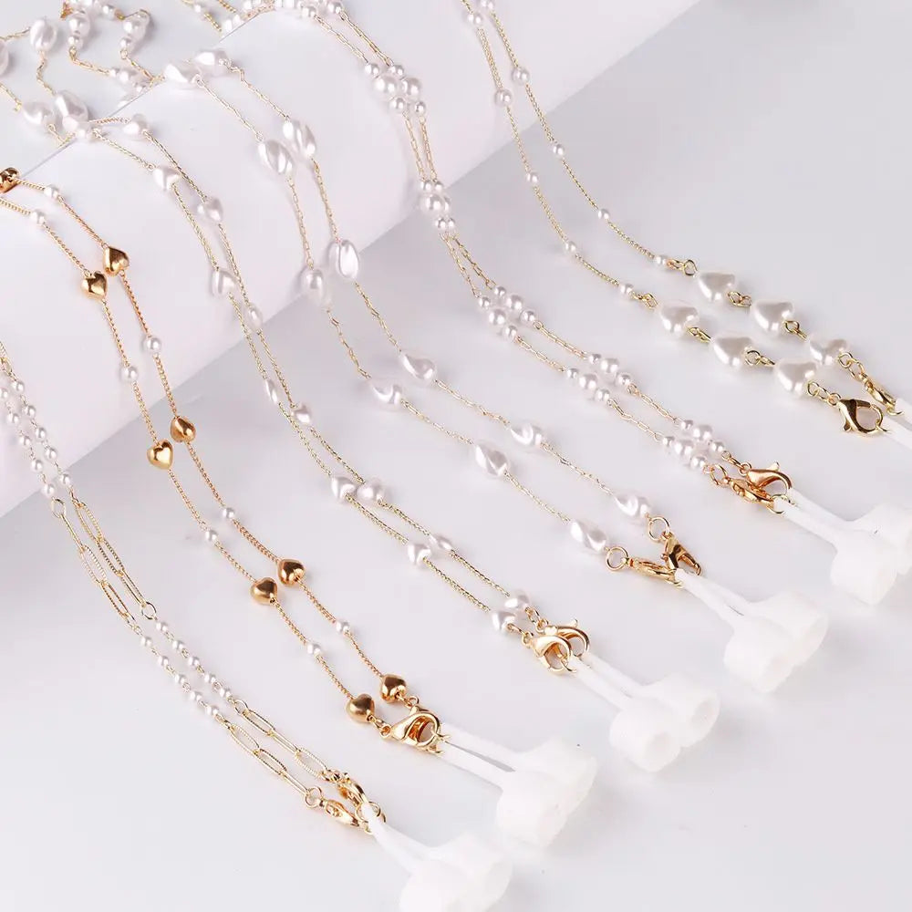 Fashion Pearl Sunglasses Chain Wearing Neck Holding Beaded Lanyard Cord Masks Sunglass Reading Glasses Chain Eyewear Accessories