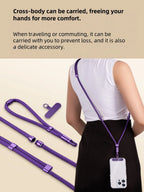 3-in-1 Switchable Mobile Phone Lanyard Adjustable Length Universal Mobile Phone Case Strap