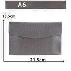 A6 A5 A4 Leather File Folder Data Package Document Bag Fashion Briefcase Data Contract Bill File Bag School Office Supplies