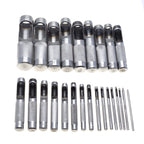 25 Size Pick Leather Tools Leather Punch Leathercraft Hole Craft Set Hollow Puncher Belt Punch 1.0mm-25mm for Clothing Canvas