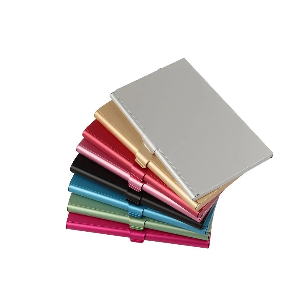 Men Business Card Case Aluminum Alloy Credit Card Holder Metal ID Cards Box Cover Women Credit Business Card Holder Case