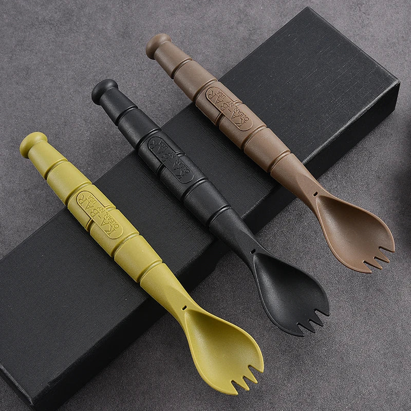 Mini EDC Tactical Tableware, Multi-functional Tools, Forks, Spoons, Knives, Combination, For Camping, Hiking, Outdoor, Halloween