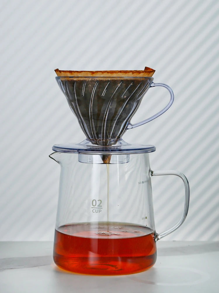 Hot Selling V Shaped 60 Degrees Coffee Maker Set Pour-over Coffee Filter Cup Spiral Hand Filter Cup